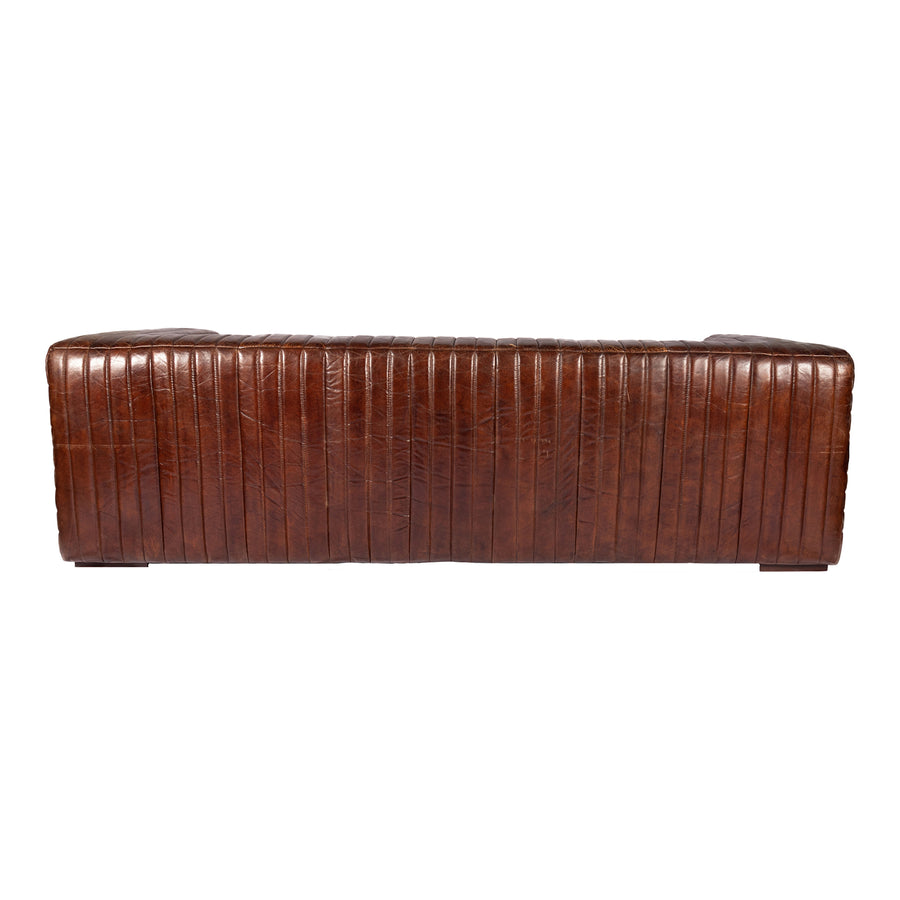Moe's Home Castle Sofa in Dark Brown (28' x 94.5' x 44.5') - PK-1009-20