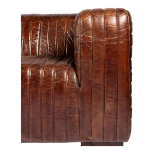 Moe's Home Castle Sofa in Dark Brown (28' x 94.5' x 44.5') - PK-1009-20