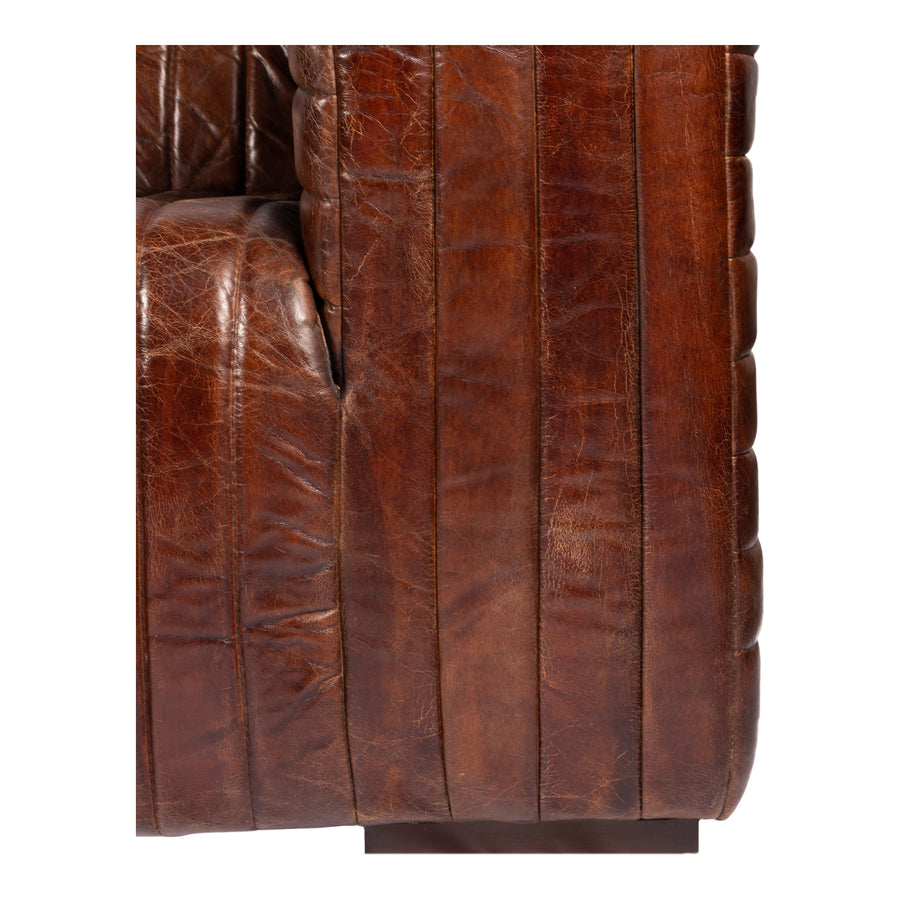 Moe's Home Castle Sofa in Dark Brown (28' x 94.5' x 44.5') - PK-1009-20