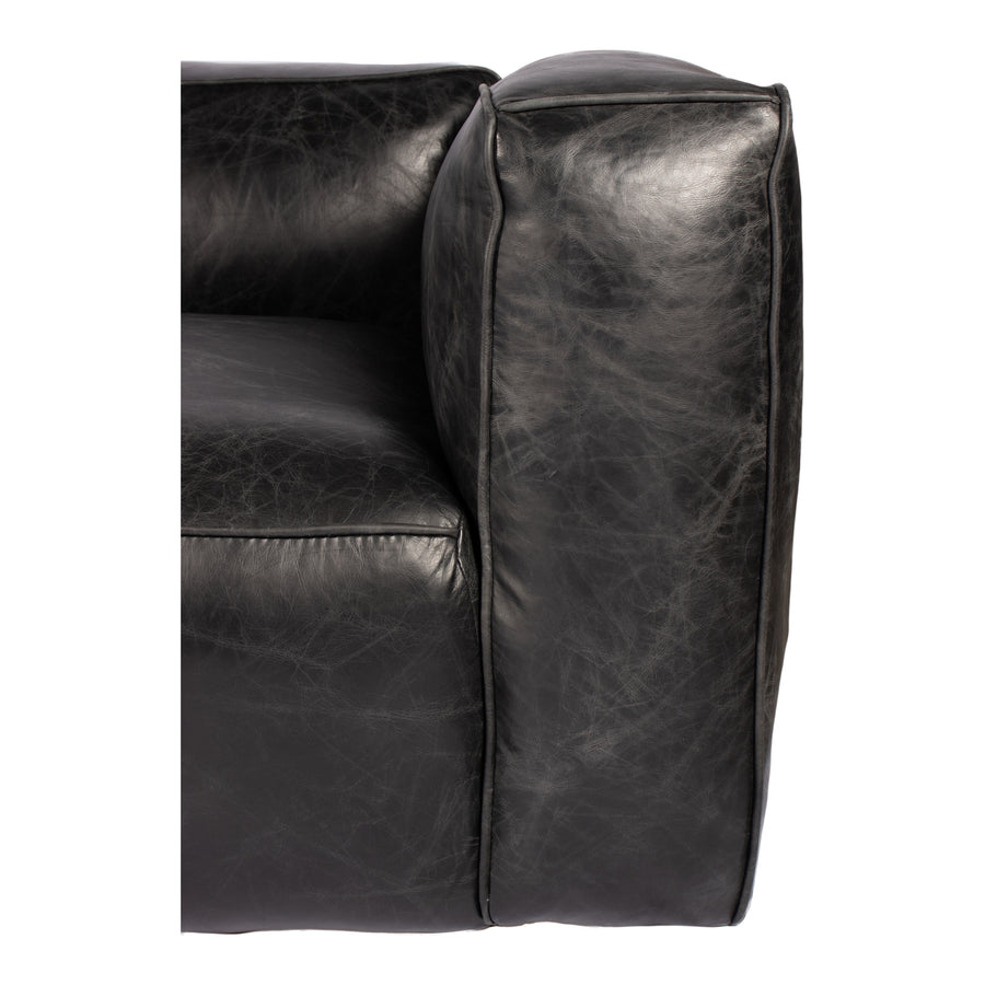 Moe's Home Kirby Sofa in Black (27' x 96.5' x 40') - PK-1032-25
