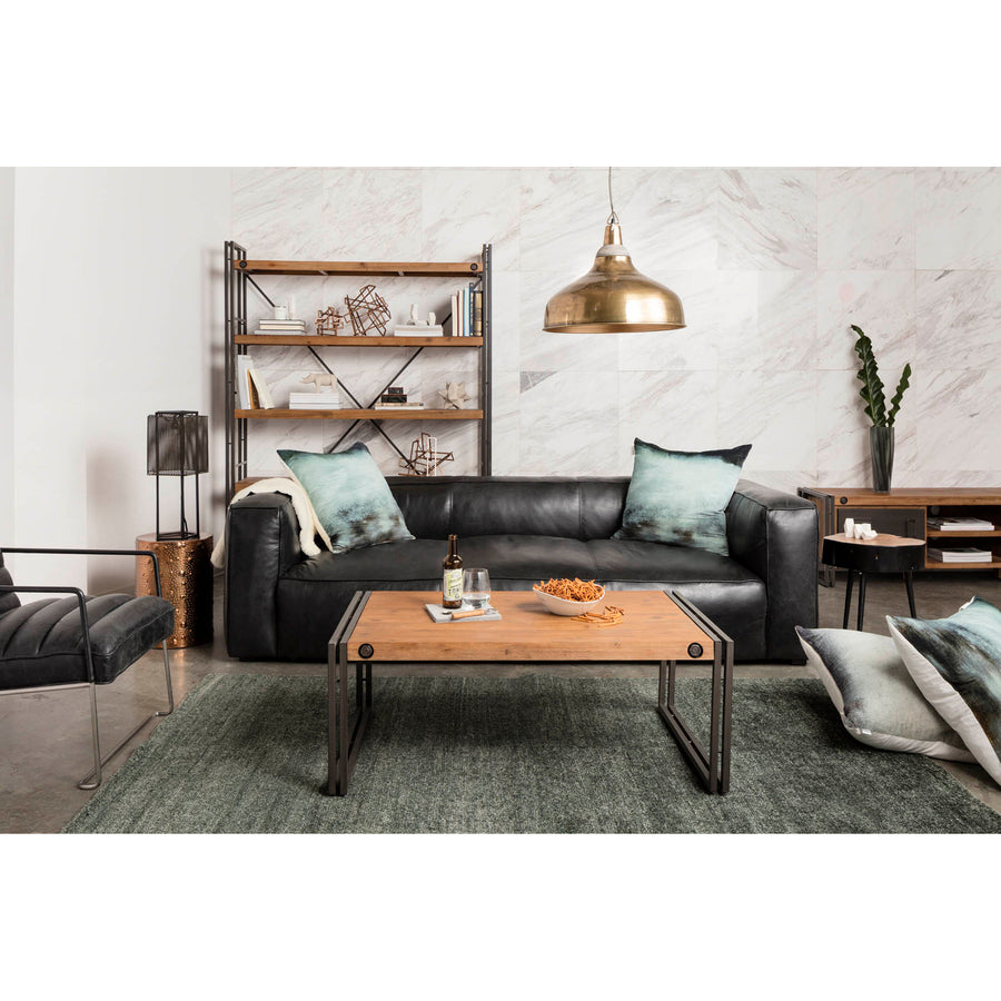 Moe's Home Kirby Sofa in Black (27' x 96.5' x 40') - PK-1032-25