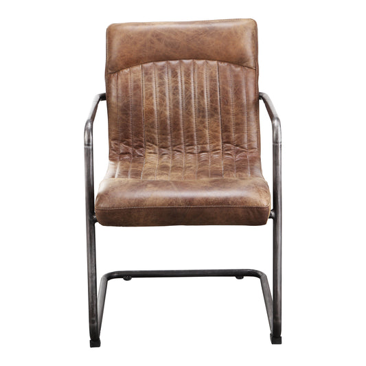 Moe's Home Ansel Dining Chair in Grazed Brown (33" x 21.75" x 24") - PK-1052-03