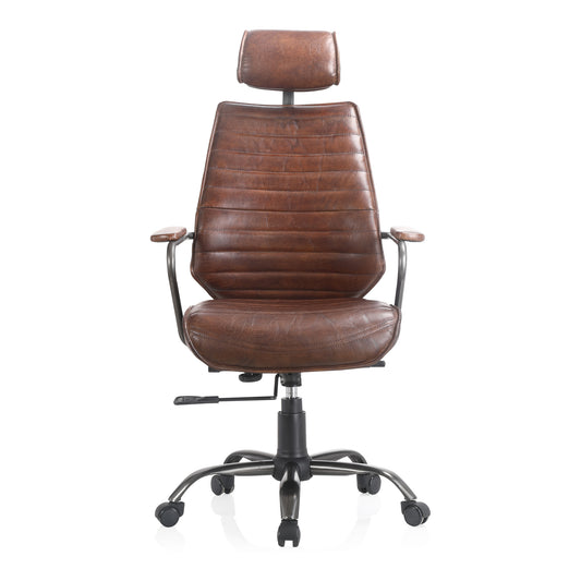 Moe's Home Executive Office Chair in Cappuccino Brown (45" x 25.5" x 26") - PK-1081-20
