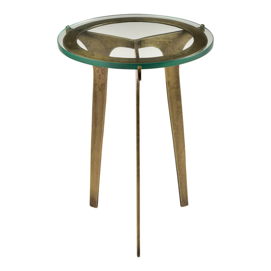 Moe's Home Halvorsen Accent Table in Brass (21' x 17' x 17') - QJ-1009-43