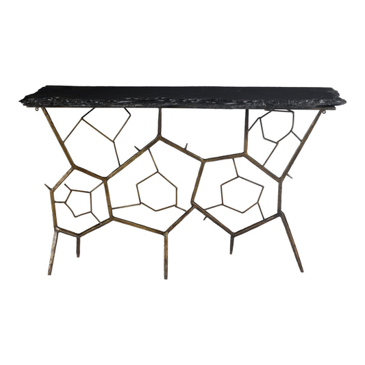 Moe's Home Nate Console Table in Grey (30.5" x 51" x 16") - QJ-1010-25