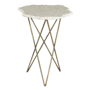 Moe's Home Positano End Table in White (24' x 19.5' x 19.5') - QJ-1016-18