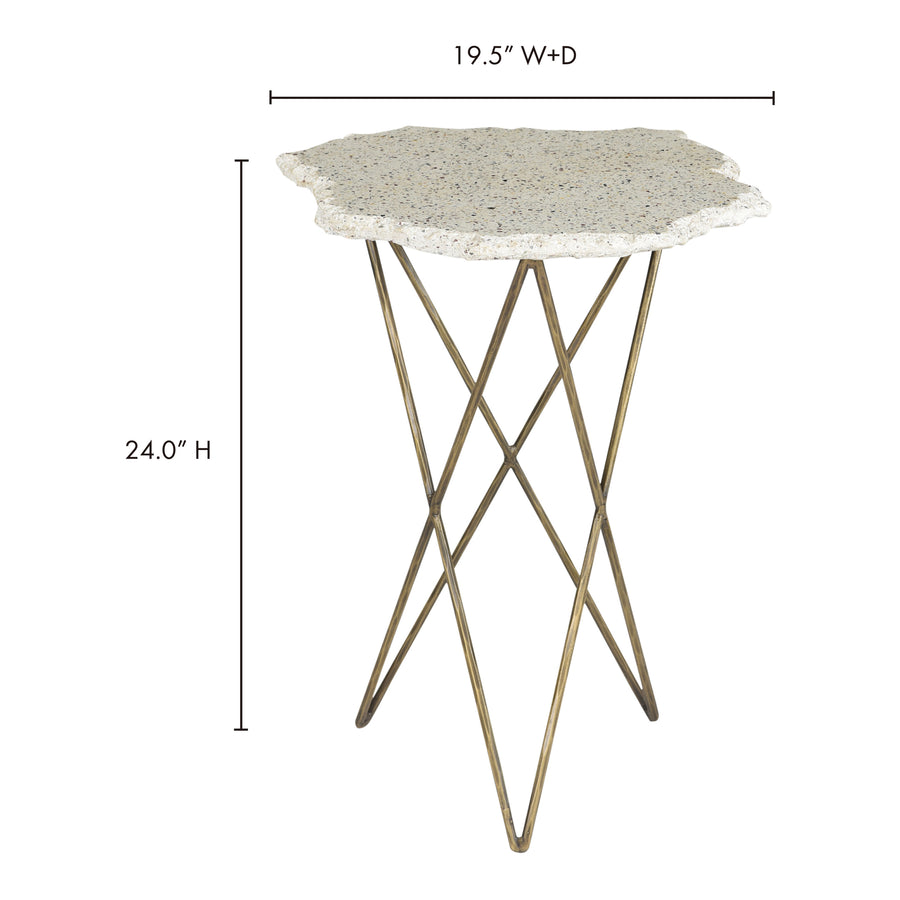 Moe's Home Positano End Table in White (24' x 19.5' x 19.5') - QJ-1016-18