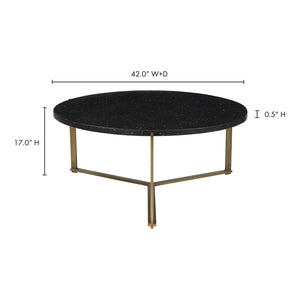 Moe's Home Syd Coffee Table in Black (17' x 42' x 42') - QJ-1020-02