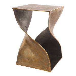 Moe's Home Twist Accent Table in Brass (22' x 14' x 14') - QK-1008-01