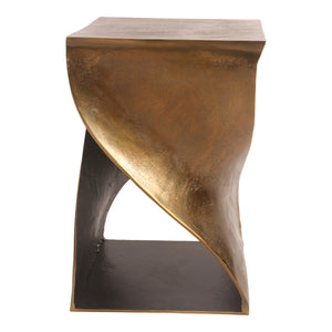Moe's Home Twist Accent Table in Brass (22' x 14' x 14') - QK-1008-01