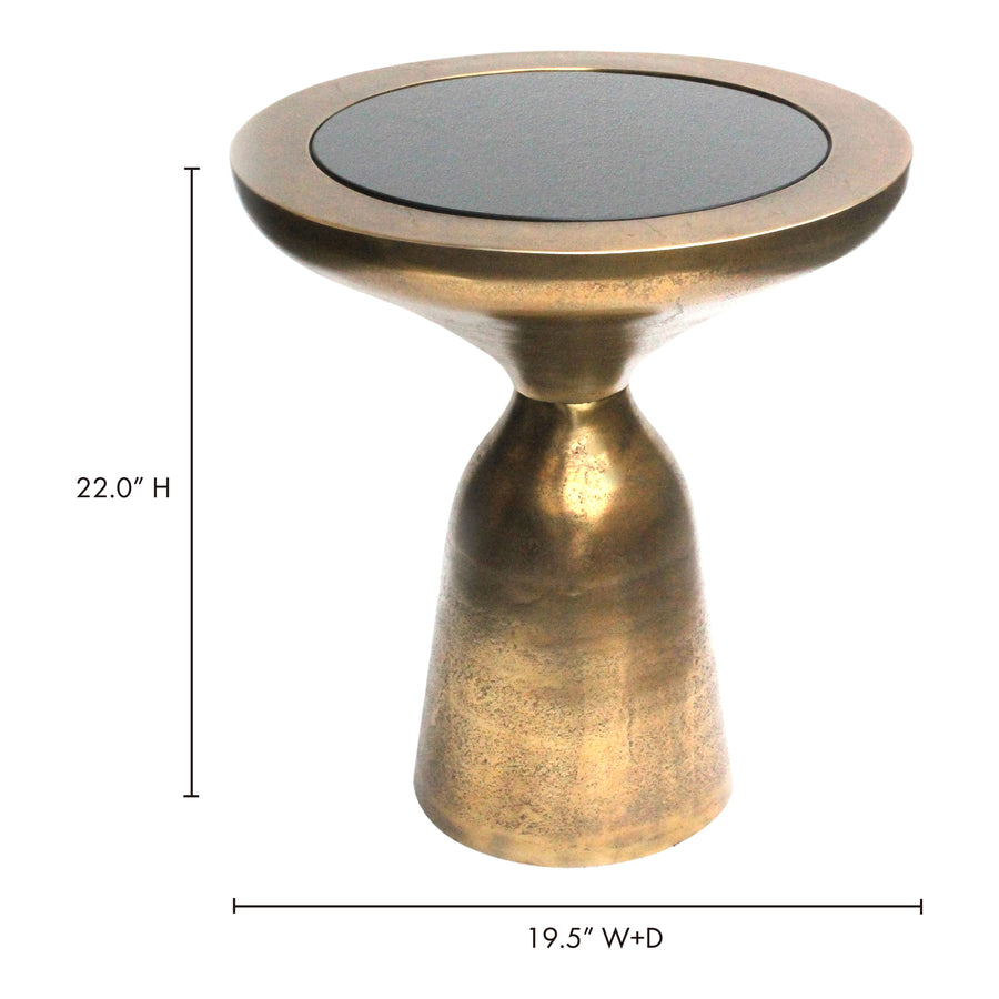 Moe's Home Oracle Accent Table in Antique Brass (22' x 19.5' x 19.5') - QK-1022-51