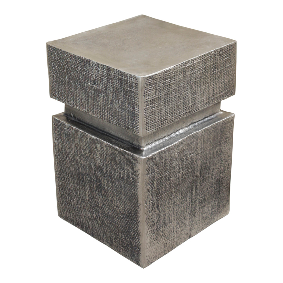 Moe's Home Holt Accent Table in Antique Nickle (18' x 12' x 12') - QK-1024-54