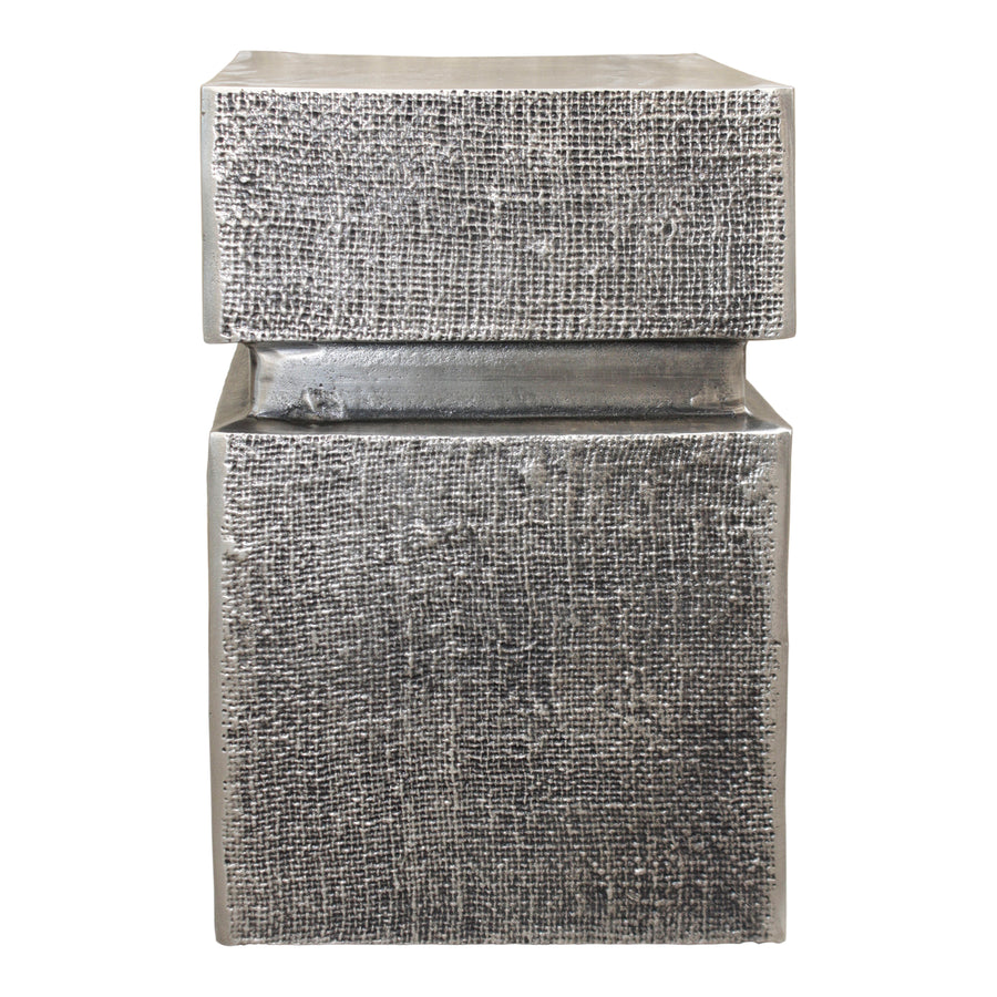 Moe's Home Holt Accent Table in Antique Nickle (18' x 12' x 12') - QK-1024-54