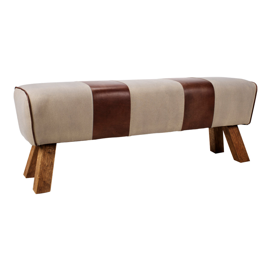 Moe's Home Pommel Bench in Brown (18.5' x 52' x 14.5') - QN-1008-03