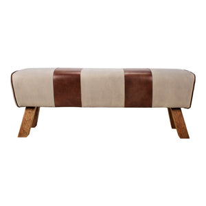 Moe's Home Pommel Bench in Brown (18.5' x 52' x 14.5') - QN-1008-03
