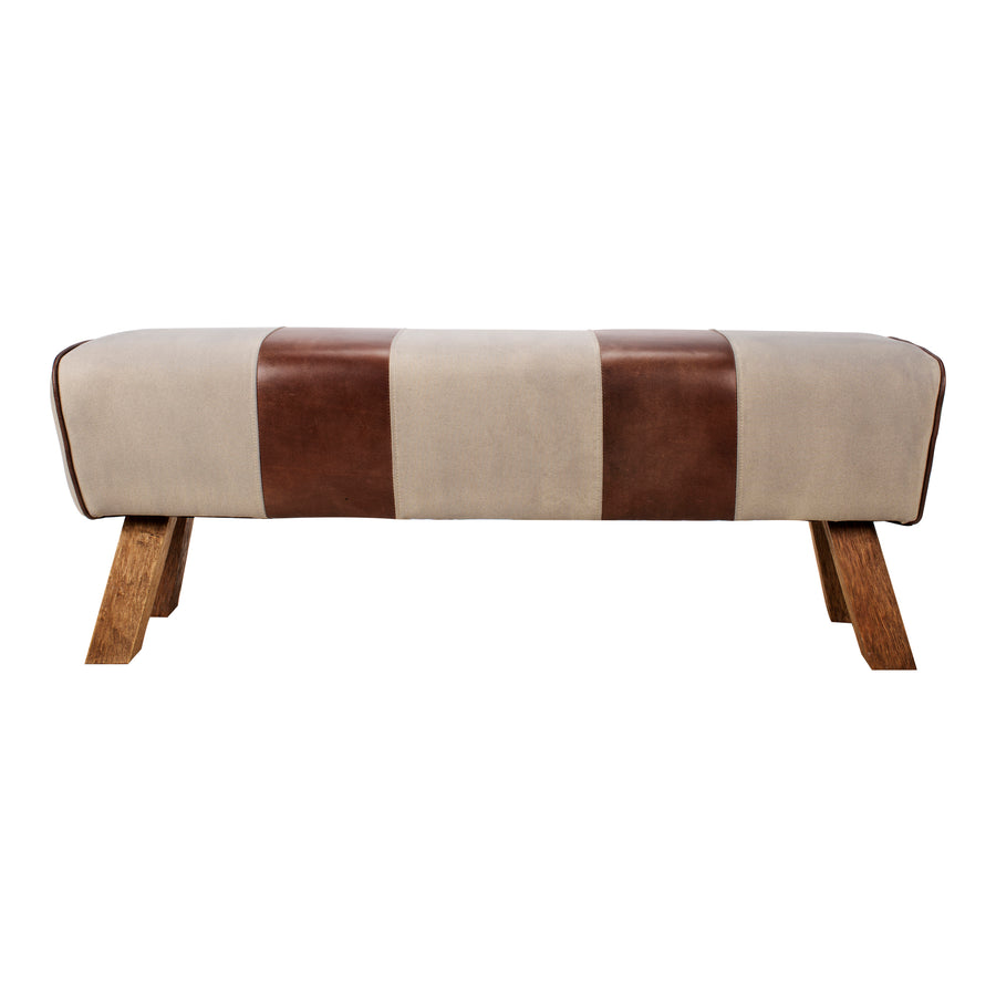 Moe's Home Pommel Bench in Brown (18.5' x 52' x 14.5') - QN-1008-03