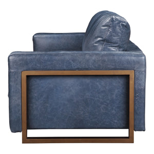 Moe's Home Nikoly Sofa in Blue (32.5' x 85.5' x 35.5') - QN-1017-46