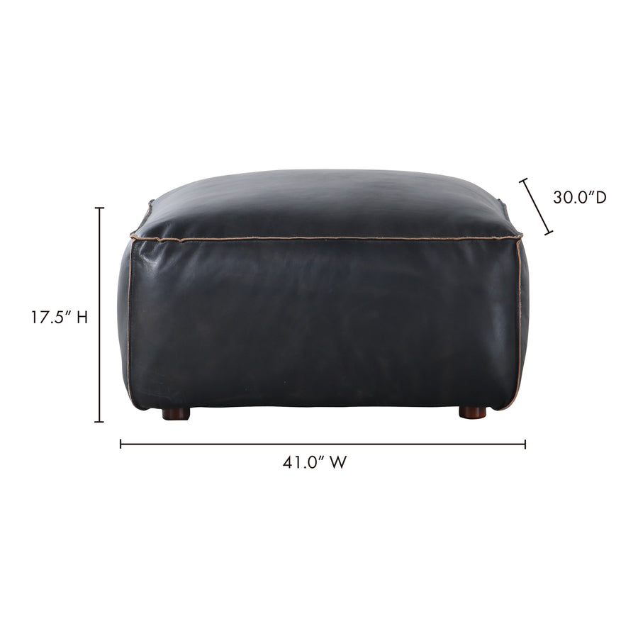 Moe's Home Luxe Sectional in Antique Black (17.7' x 41' x 30') - QN-1020-01