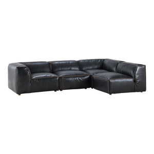 Moe's Home Luxe Sectional in Antique Black (26' x 114' x 82') - QN-1022-01
