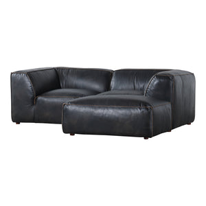 Moe's Home Luxe Sectional in Antique Black (26' x 82' x 71') - QN-1024-01