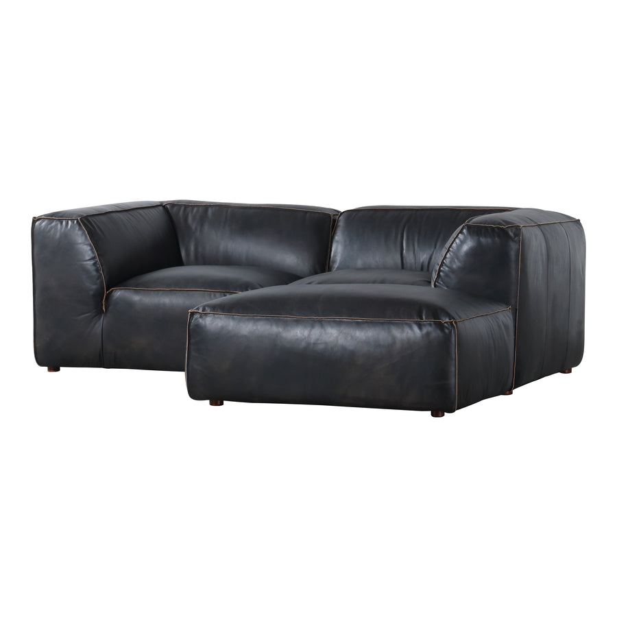 Moe's Home Luxe Sectional in Antique Black (26' x 82' x 71') - QN-1024-01