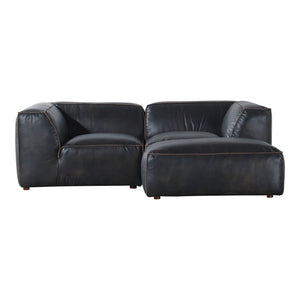 Moe's Home Luxe Sectional in Antique Black (26' x 82' x 71') - QN-1024-01