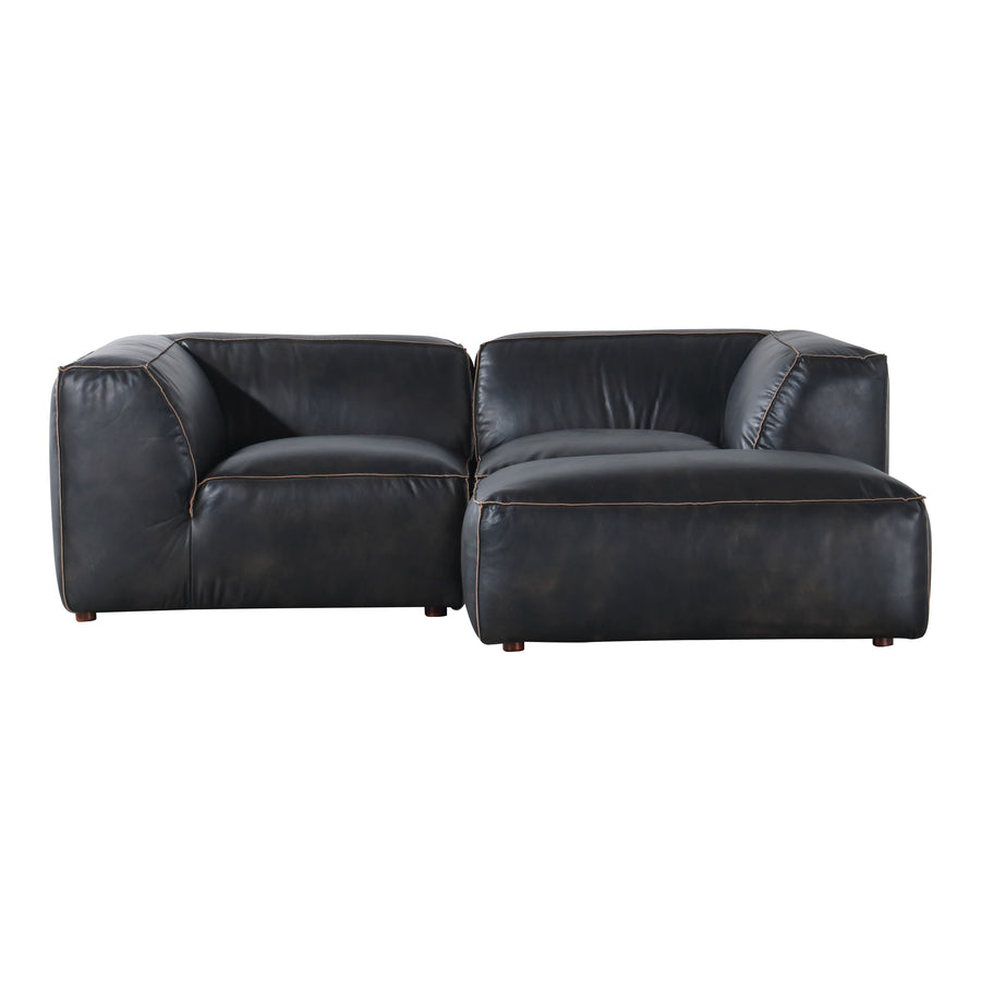 Moe's Home Luxe Sectional in Antique Black (26' x 82' x 71') - QN-1024-01