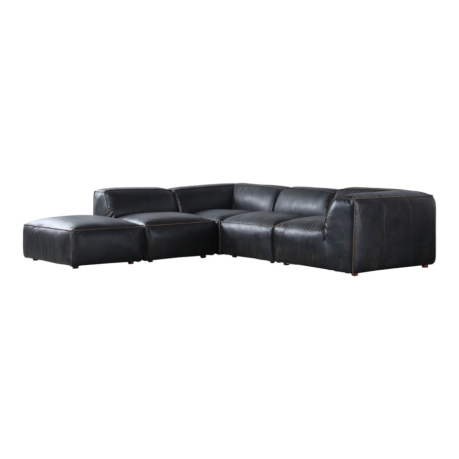 Moe's Home Luxe Sectional in Antique Black (26' x 114' x 103') - QN-1026-01