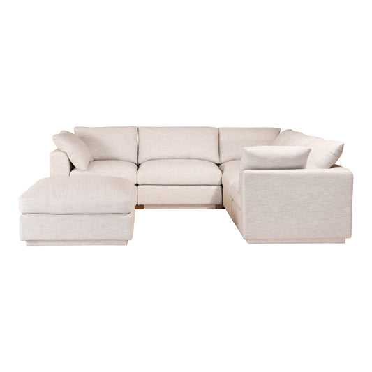 Moe's Home Justin Sectional in Taupe (34" x 115" x 115") - RN-1098-39