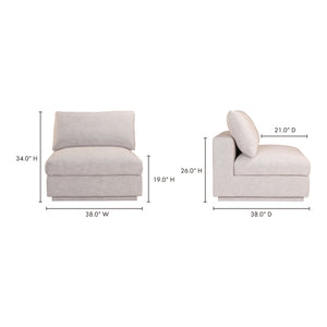 Moe's Home Justin Sectional in Taupe (34' x 38' x 38') - RN-1103-39