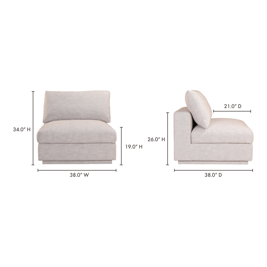 Moe's Home Justin Sectional in Taupe (34' x 38' x 38') - RN-1103-39