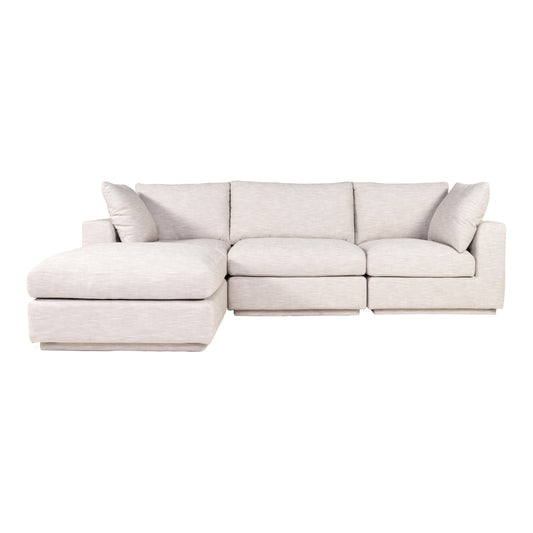 Moe's Home Justin Sectional in Taupe (34" x 114" x 74") - RN-1131-39