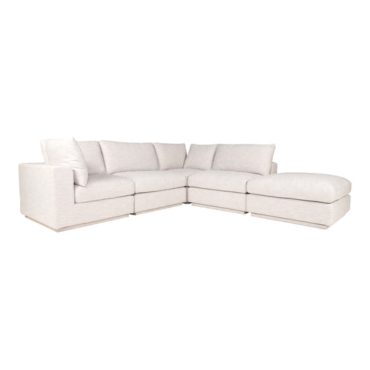 Moe's Home Justin Sectional in Taupe (34" x 114" x 114") - RN-1134-39