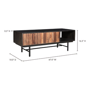 Moe's Home Jackson Coffee Table in Black (17' x 47' x 18') - RP-1006-02