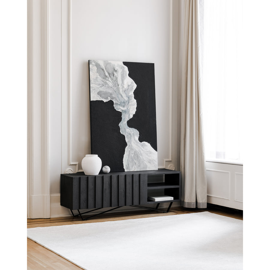 Moe's Home Brolio Media Console in Charcoal Grey (22' x 63' x 16') - RP-1039-07