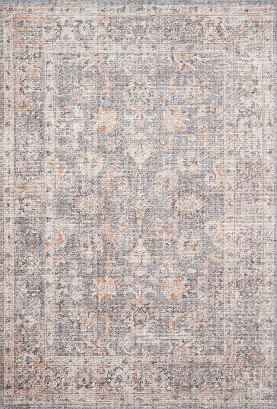 Skye Rug in Grey & Apricot