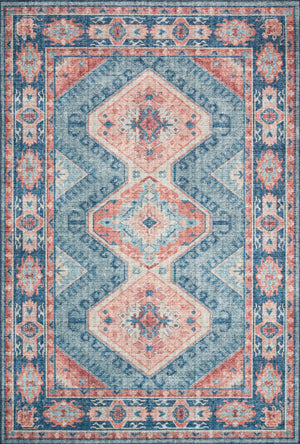Skye Rug in Turquoise & Terracotta