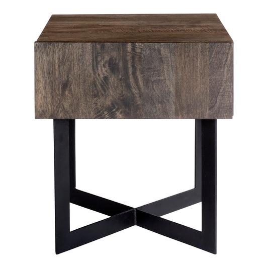 Moe's Home Tiburon End Table in Dark Brown (23" x 20" x 20.5") - SR-1020-24