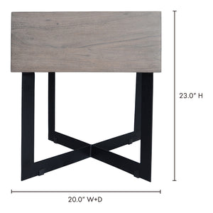 Moe's Home Tiburon End Table in Grey (23' x 20' x 20') - SR-1020-29
