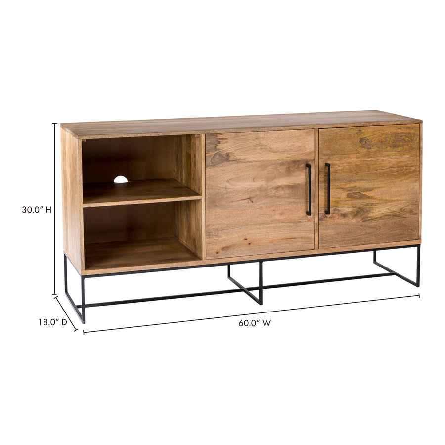 Moe's Home Colvin Media Console in Natural (30' x 60' x 18') - SR-1029-24