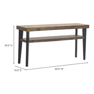 Moe's Home Parq Console Table in Brown & Black (30' x 60' x 16') - TL-1013-14