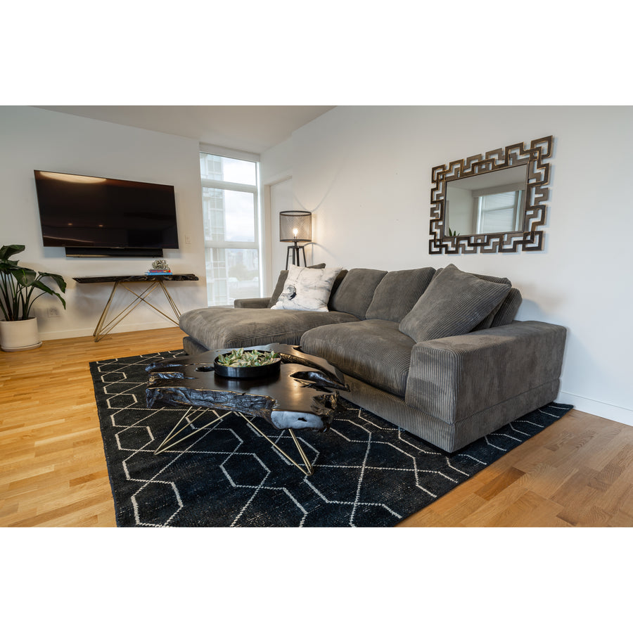 Moe's Home Plunge Sectional in Charcoal Grey (34' x 106' x 46') - TN-1004-25