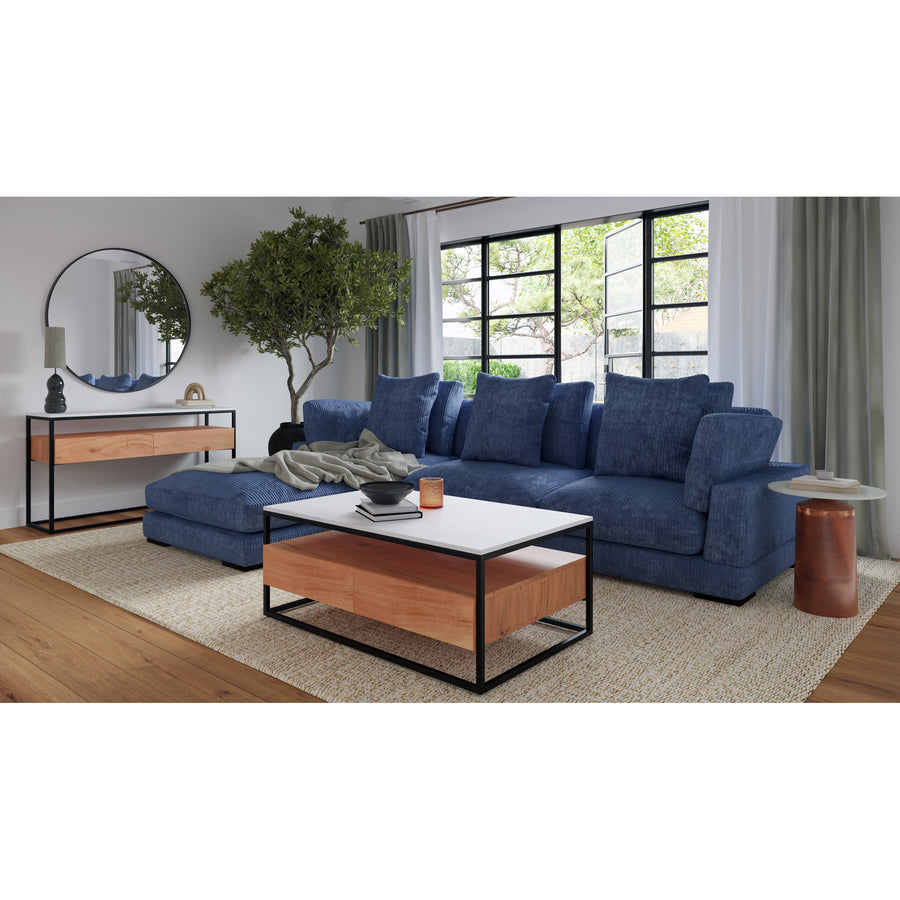 Moe's Home Tumble Corner Sectional in Navy Blue (21' x 43.5' x 43.5') - UB-1007-46