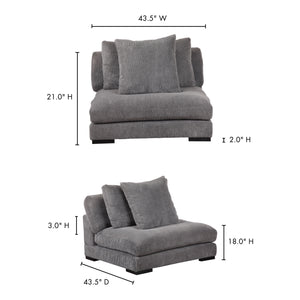 Moe's Home Tumble Sectional in Charcoal Grey (21' x 43.5' x 43.5') - UB-1008-25