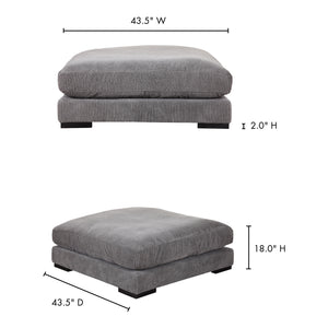 Moe's Home Tumble Sectional in Charcoal Grey (18' x 43.5' x 43.5') - UB-1009-25