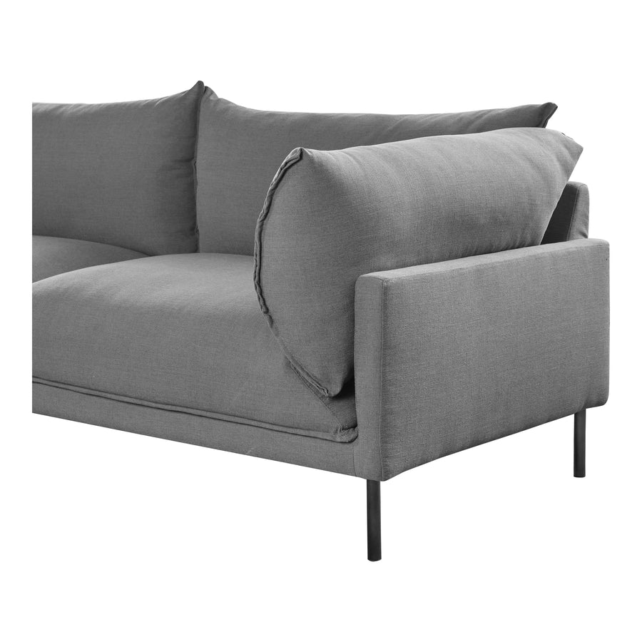 Moe's Home Jamara Sectional in Charcoal (31.5' x 112' x 65.75') - UB-1016-07-L