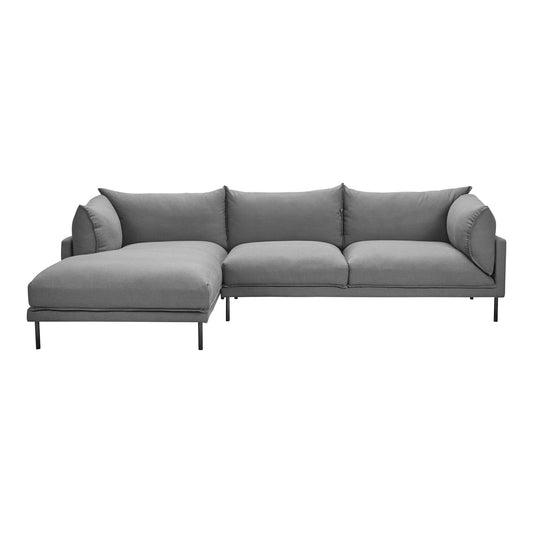 Moe's Home Jamara Sectional in Charcoal (31.5" x 112" x 65.75") - UB-1016-07-L