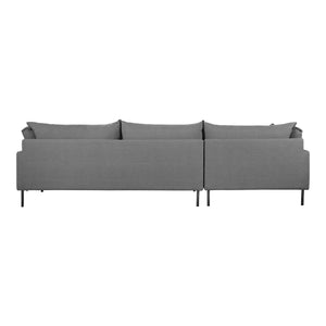 Moe's Home Jamara Sectional in Charcoal (31.5' x 112' x 65.75') - UB-1016-07-R