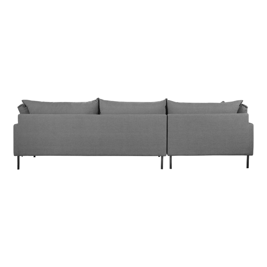 Moe's Home Jamara Sectional in Charcoal (31.5' x 112' x 65.75') - UB-1016-07-R