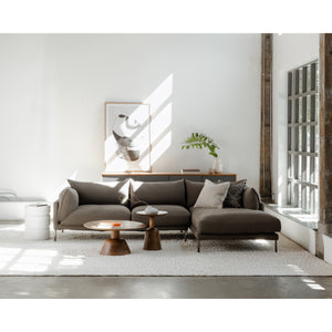 Moe's Home Jamara Sectional in Charcoal (31.5' x 112' x 65.75') - UB-1016-07-R